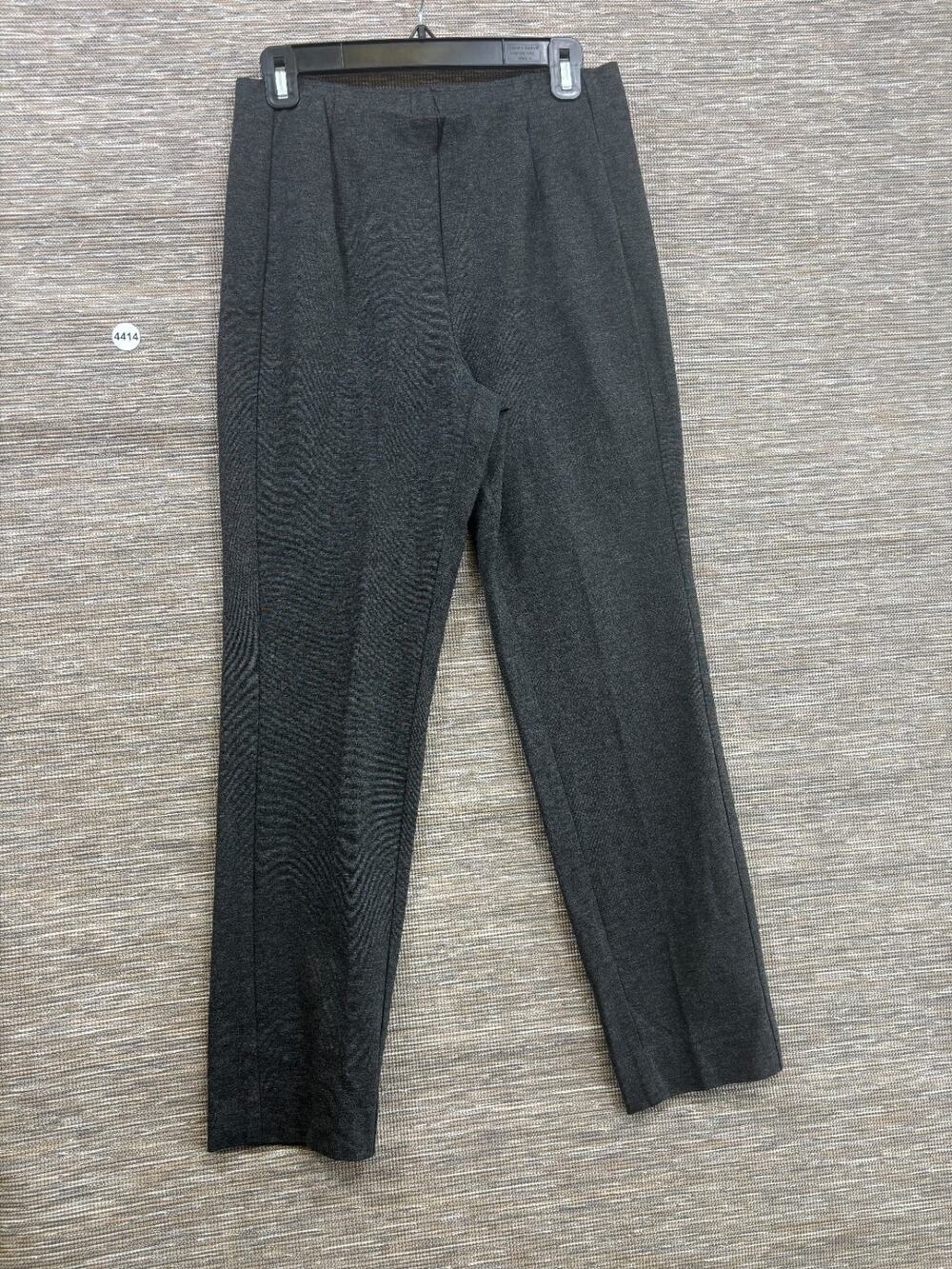 J Jill Ponte Knit Slim-Leg Pants Womens Size S Stretchy Dark Charcoal Mid Rise